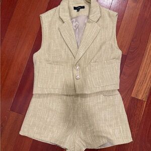 Green Vest and Shorts Set